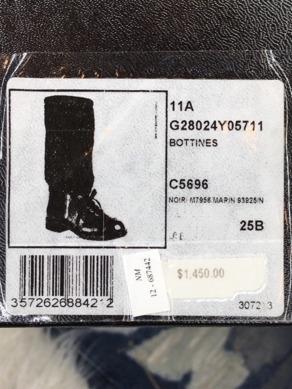 $1450 CHANEL Black Knit Shaft Lace-Up Mid-Calf Boots size 36.5 - US 6-6.5 EUC - Picture 15 of 15